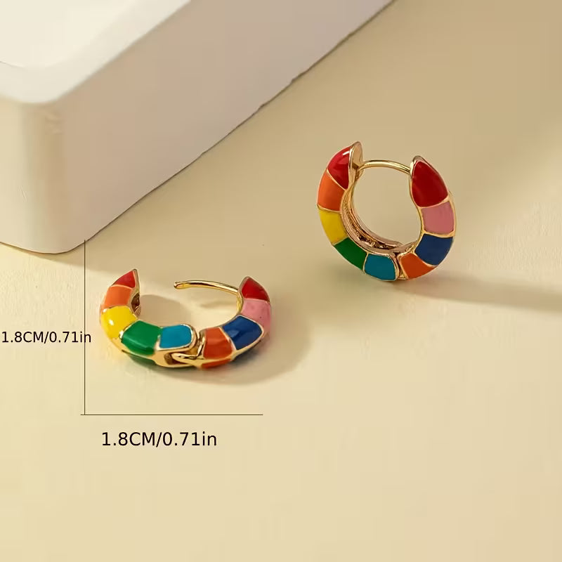 Colorful Drip Hoop