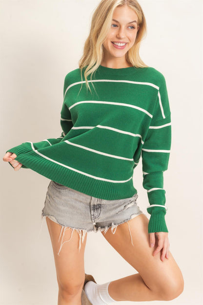 The Right Touch Green Sweater