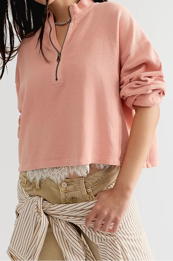 Celeste Coral Pink Quarter Zip