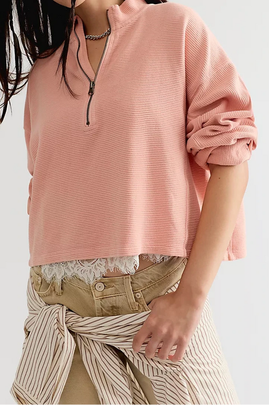 Celeste Coral Pink Quarter Zip