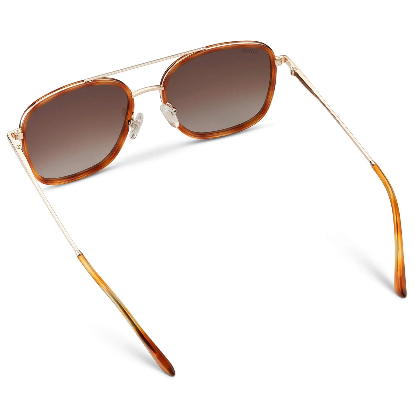 Gia Sunset Tortoise / Gradient Brown Lens Polarized Sunglasses
