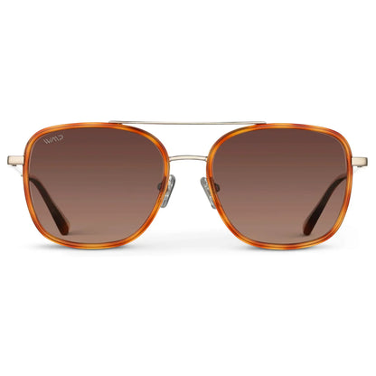 Gia Sunset Tortoise / Gradient Brown Lens Polarized Sunglasses