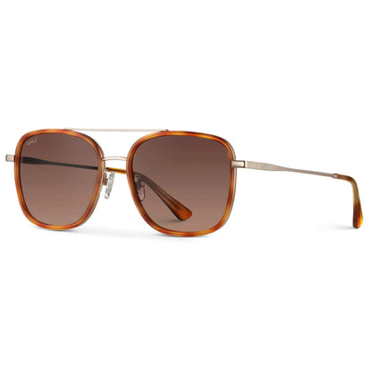 Gia Sunset Tortoise / Gradient Brown Lens Polarized Sunglasses