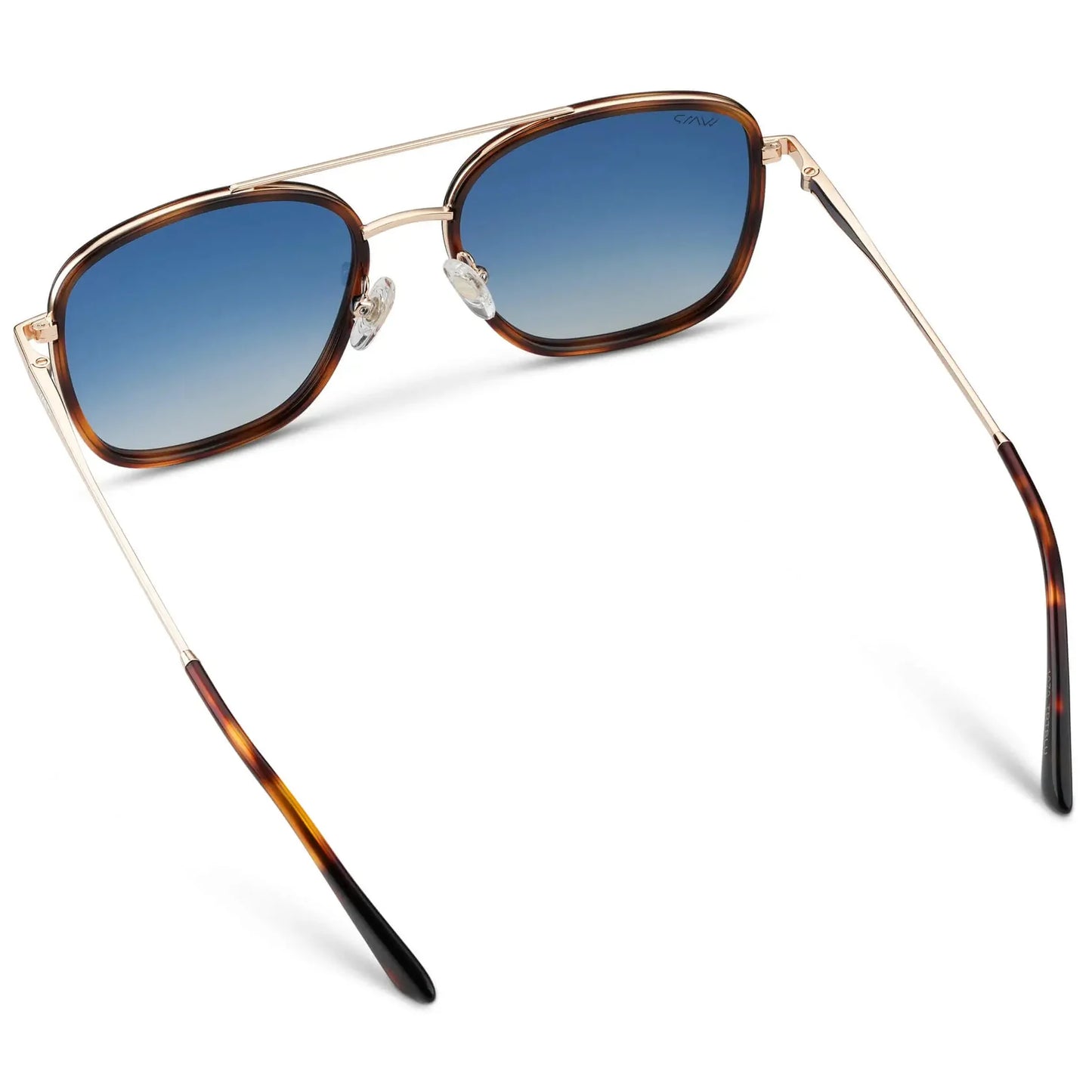 Gia Brown Tortoise / Gradient Blue Lens Polarized Sunglasses