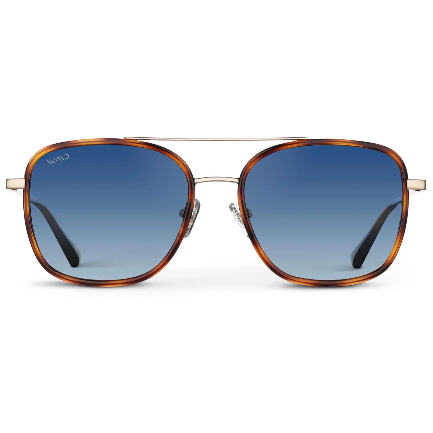 Gia Brown Tortoise / Gradient Blue Lens Polarized Sunglasses