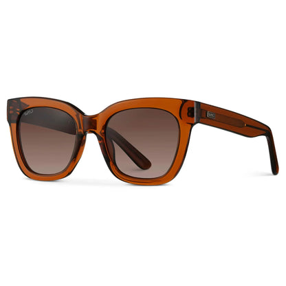 Stormi Crystal Chestnut Brown / Brown Lens Polarized Sunglasses