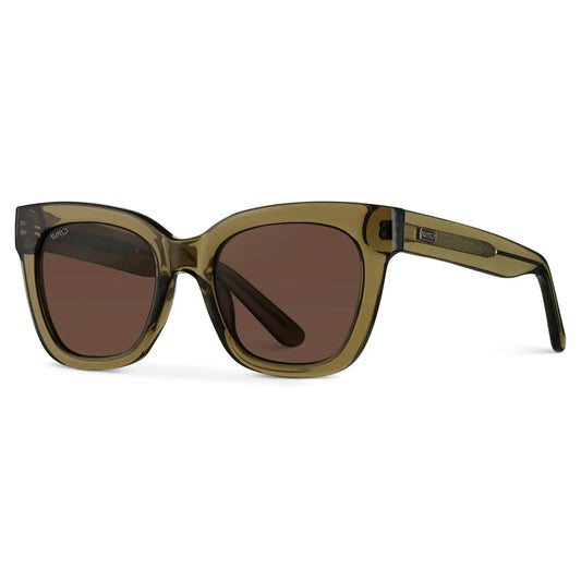 Stormi Khaki Crystal Green / Brown Lens Polarized Sunglasses