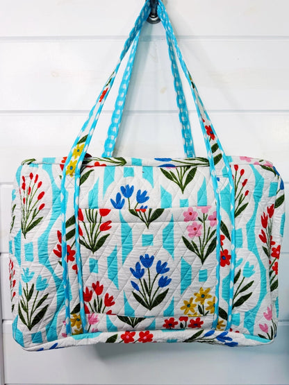 Blooming Days Quilted Duffle Bag