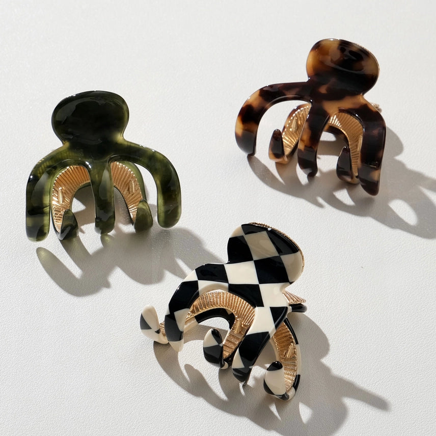Jade Vintage Metal Hair Clip