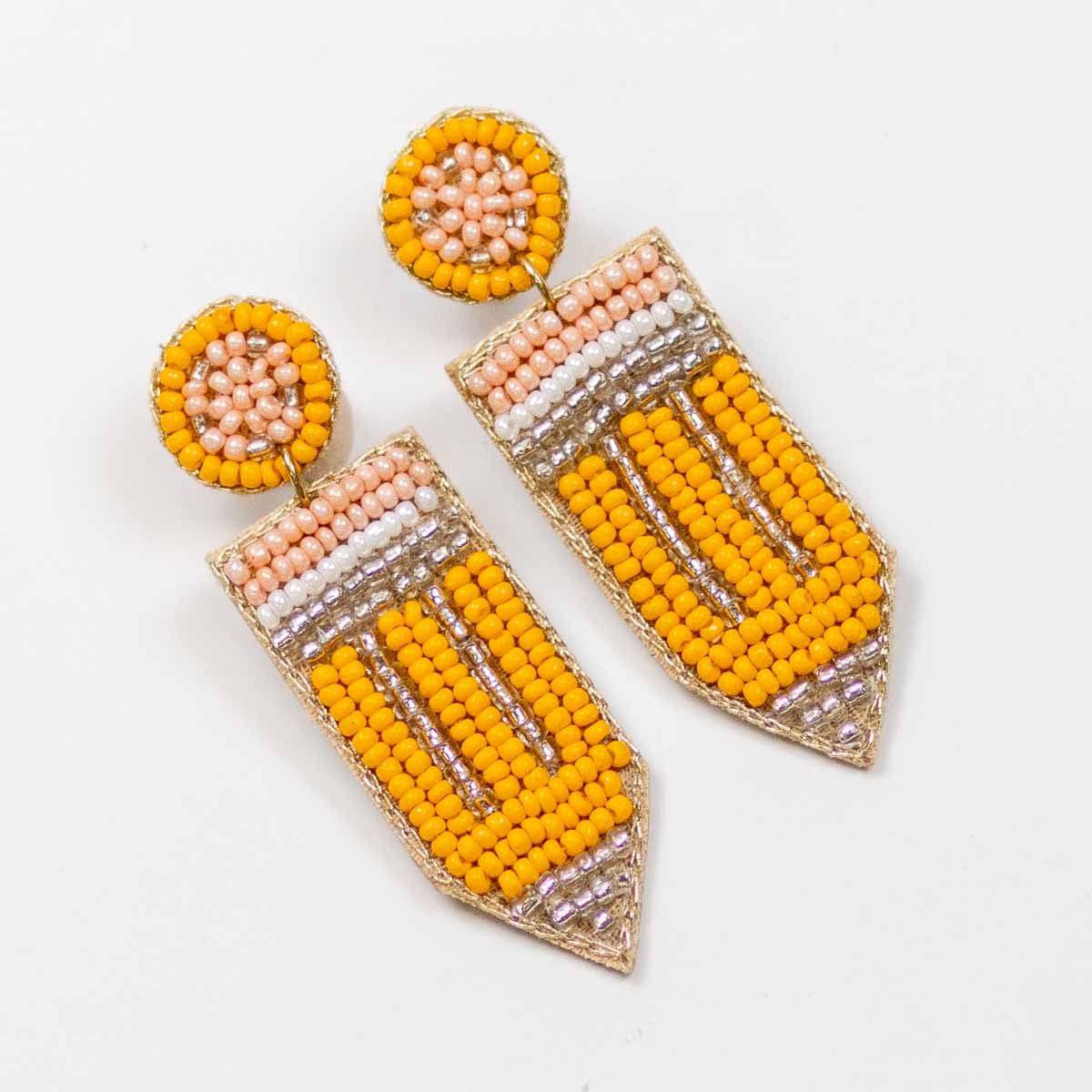 Beaded Pencil Earrings