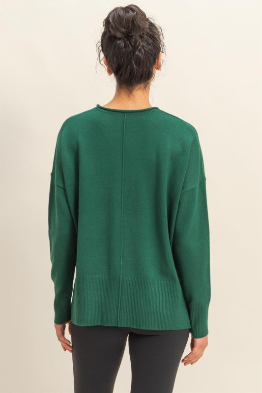 I Need to Know Green Sweater