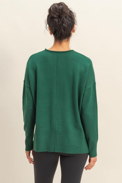 I Need to Know Green Sweater