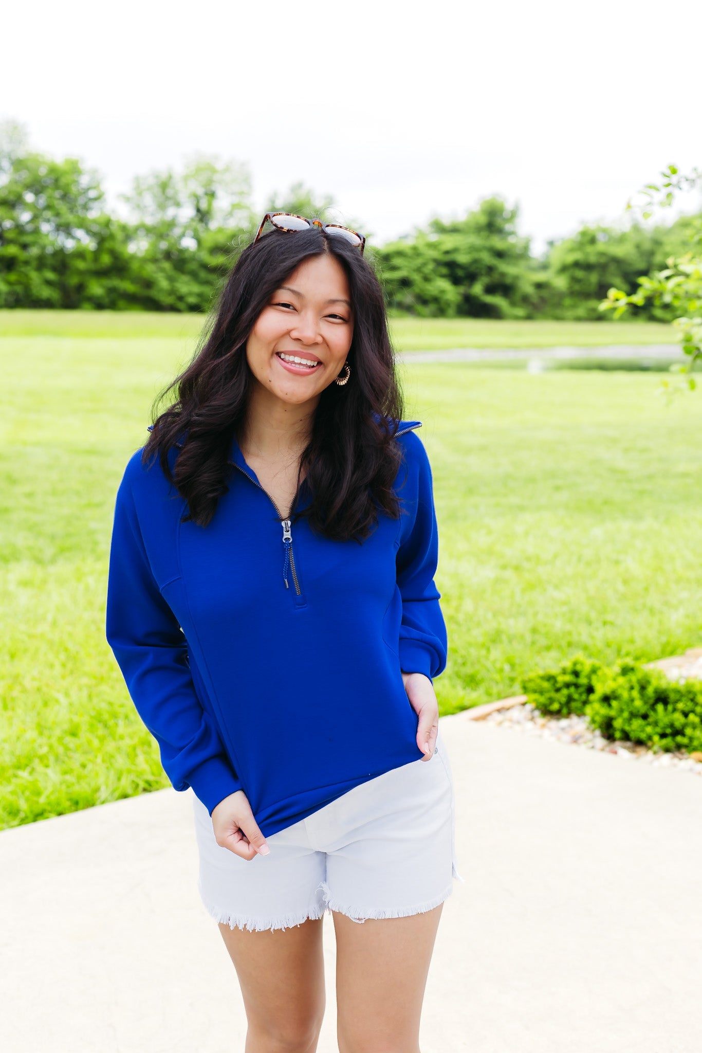 AirEssentials Deep Azure Half Zip Top