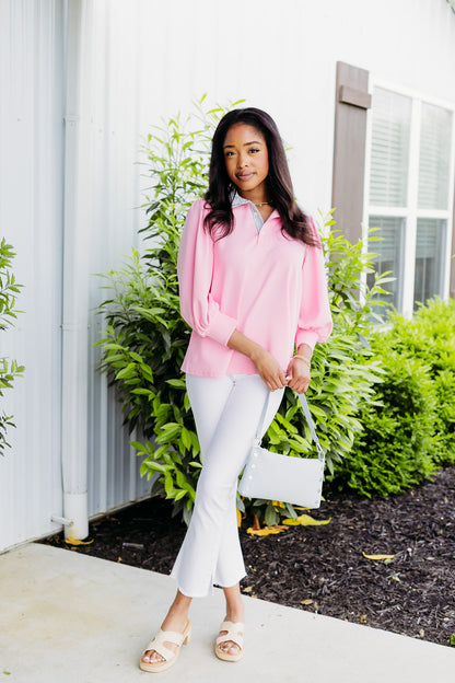 Awaiting Love Pink Top