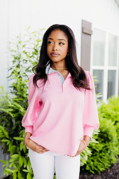 Awaiting Love Pink Top