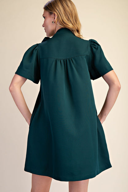 Festive Ribbon Green Dress