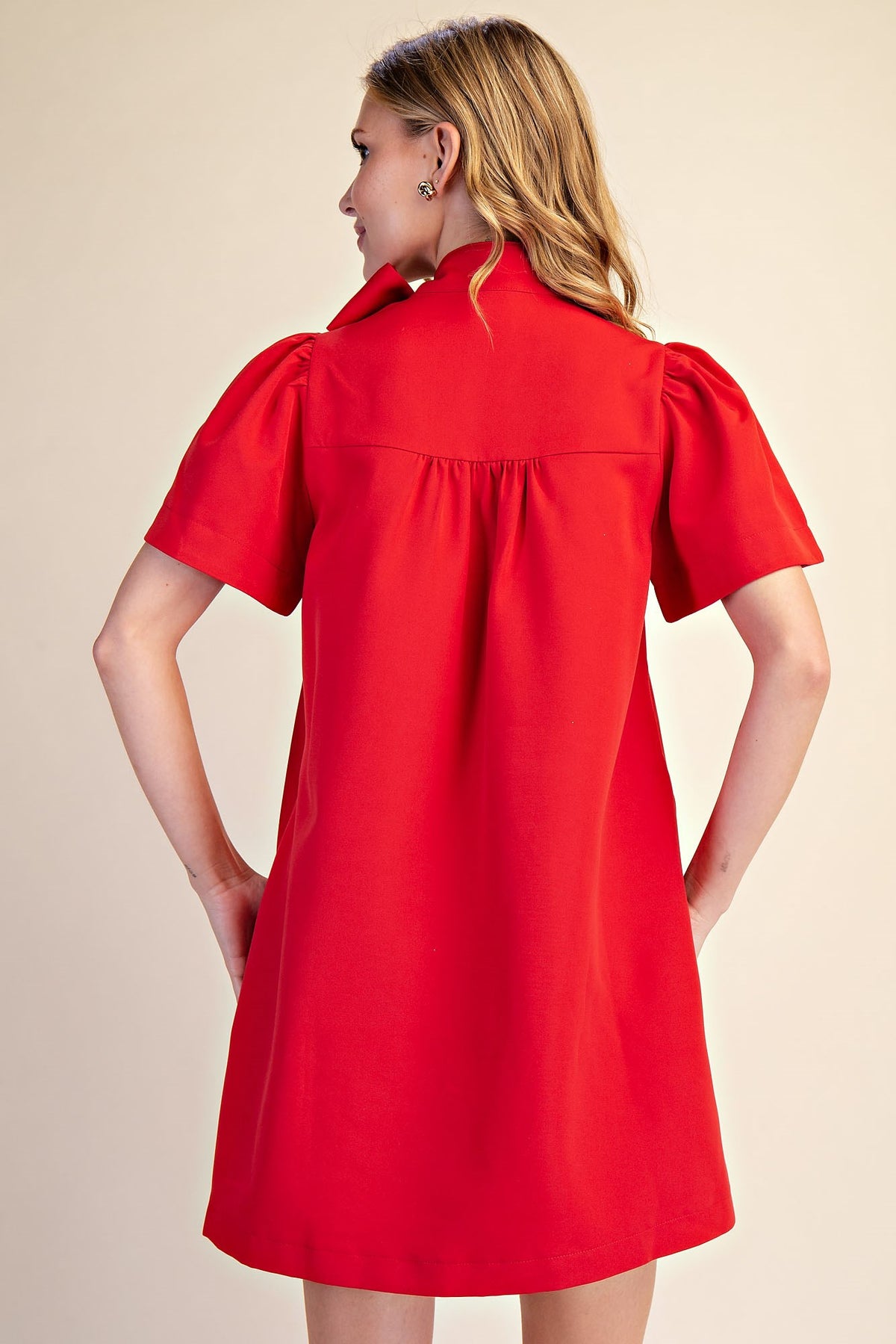Festive Ribbon Red Dress