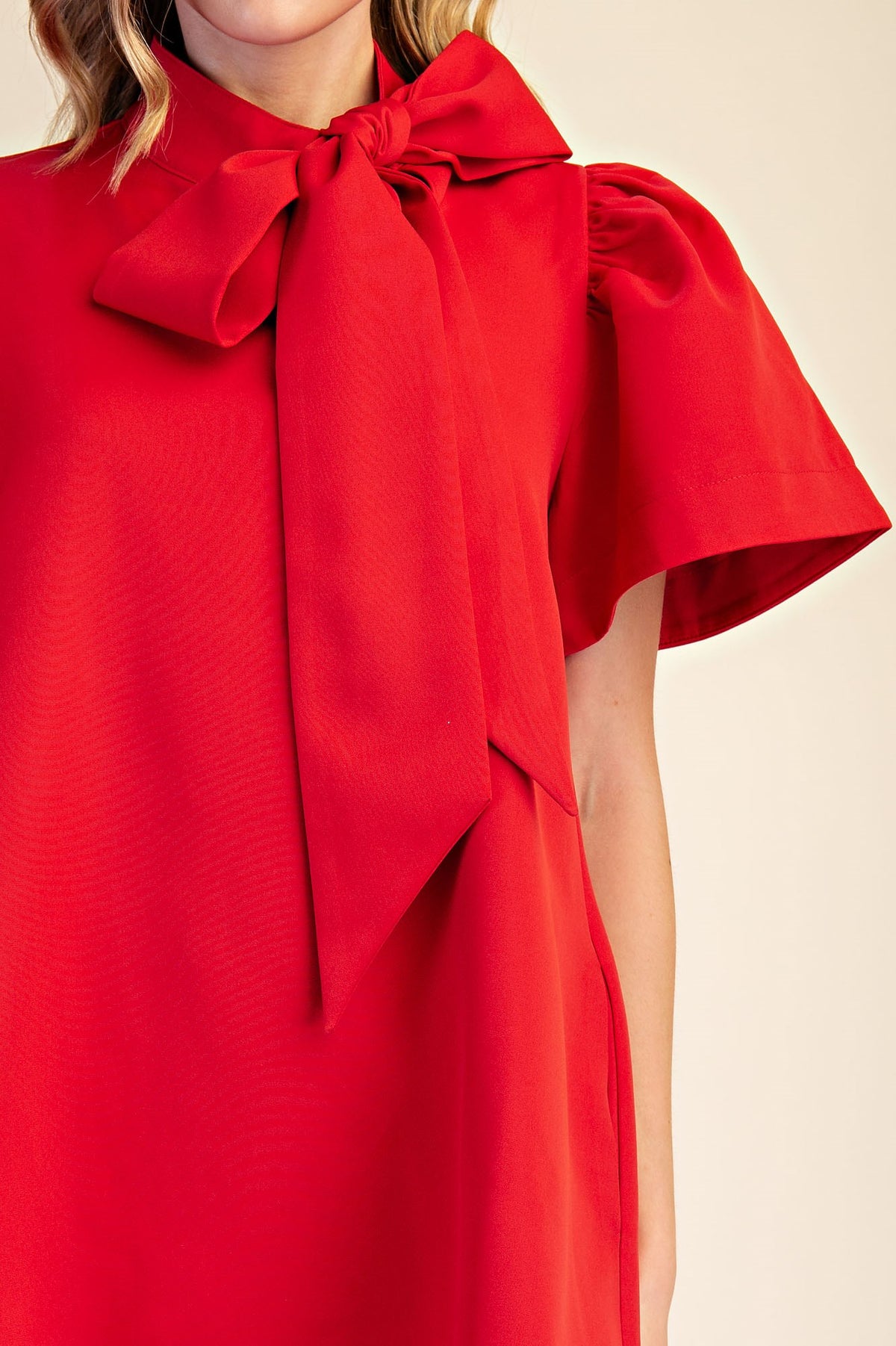Festive Ribbon Red Dress