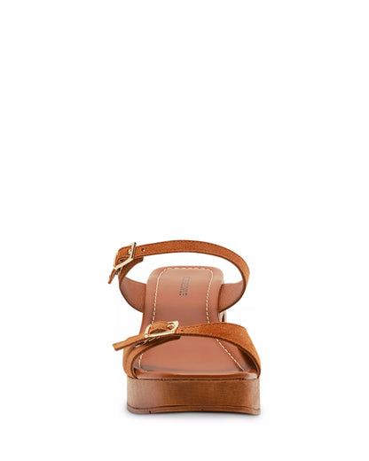 Beck Cognac Suede Buckle Clogs