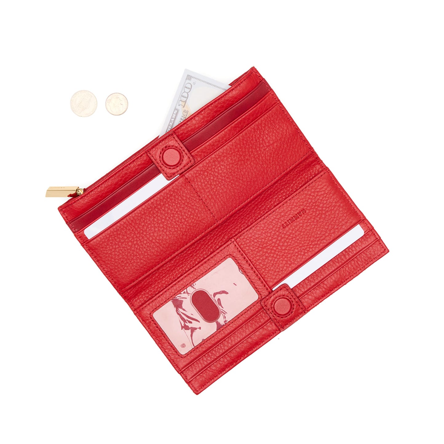 110 North Chili Red Leather Wallet