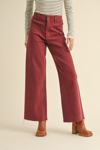 Wide Horizons Maroon Pants