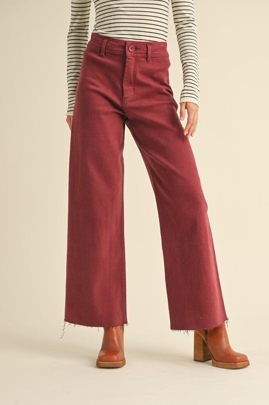 Wide Horizons Maroon Pants