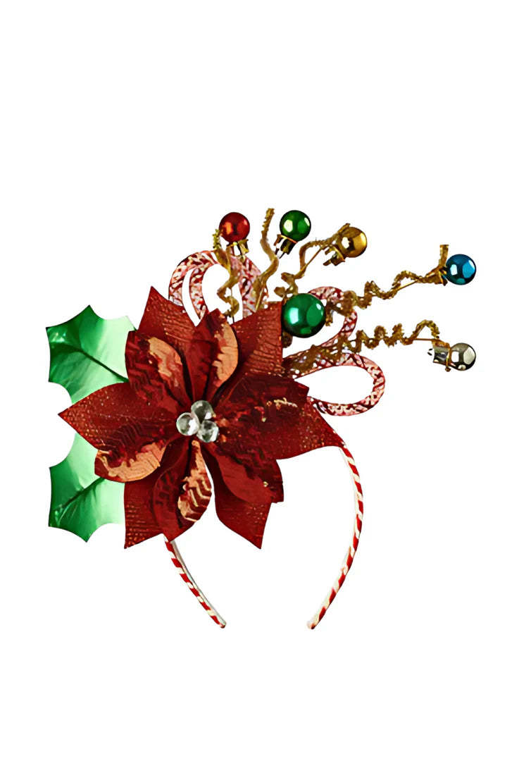 Poinsettia Christmas Headband