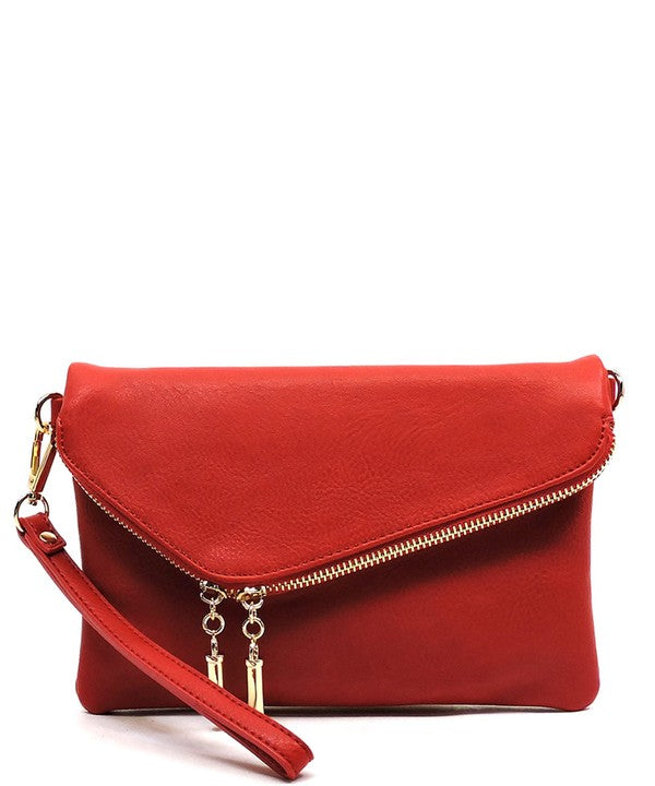 Streak of Destiny Red Clutch Crossbody Bag