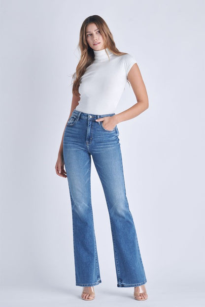 Happi Medium Dark High Rise Flare Denim