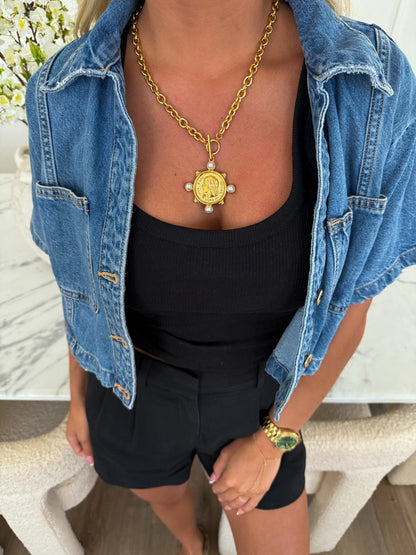 Pearl Coin Necklace