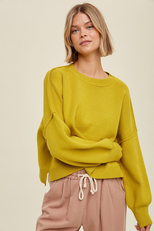 Open Road Ahead Lime Sweater