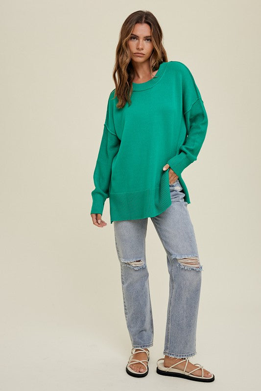 Time After Time Kelly Green Sweater