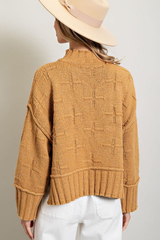 No Expectations Camel Sweater