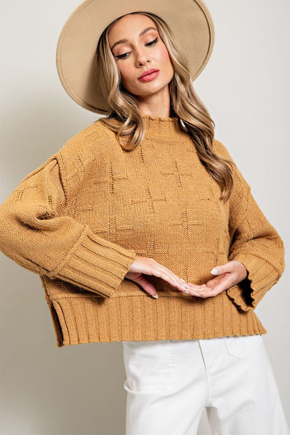 No Expectations Camel Sweater
