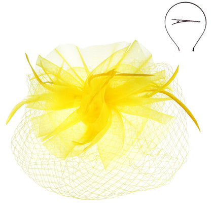 Jockey Skills Yellow Fascinator