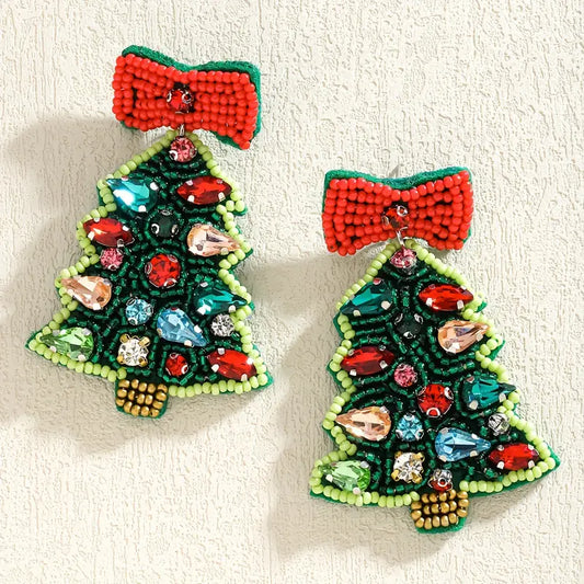 Christmas Spirit Green Earrings