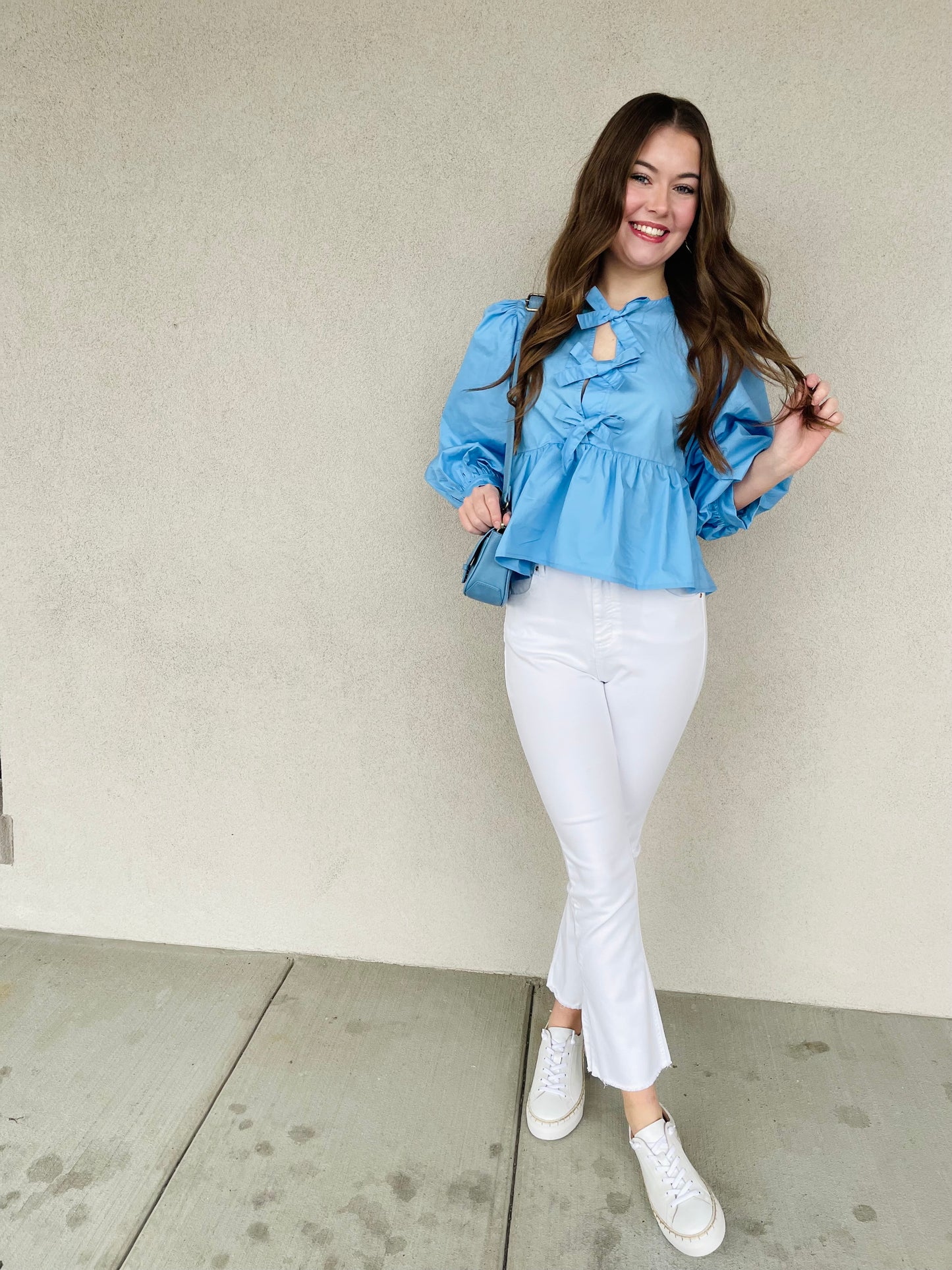 Playful Charm Blue Top