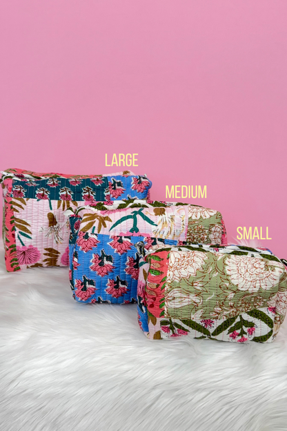 Multicolor Patchwork Medium Cosmetic Bag