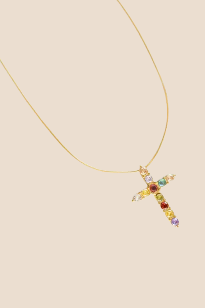 Emalee Crystal Cross Necklace