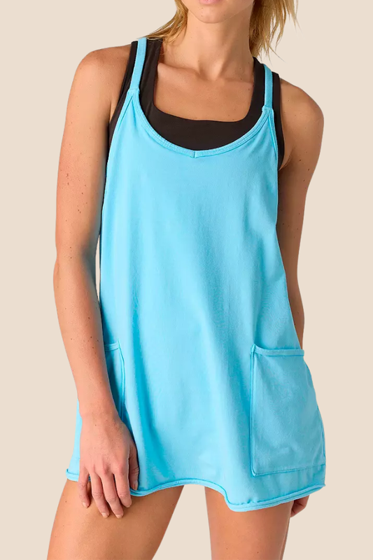 Hot Shot Mini Bright Blue Dress