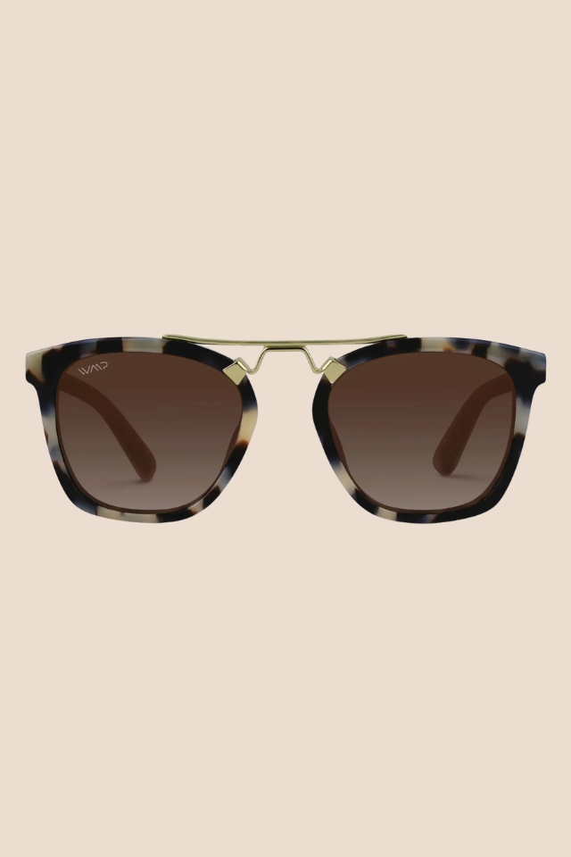 Demi Beige Tortoise / Brown Gradient Lens Polarized Sunglasses