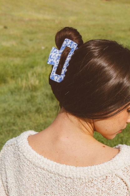 Chinoiserie Blue Hair Clip