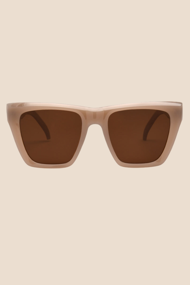 Ava Oatmeal Brown Polarized Sunglasses