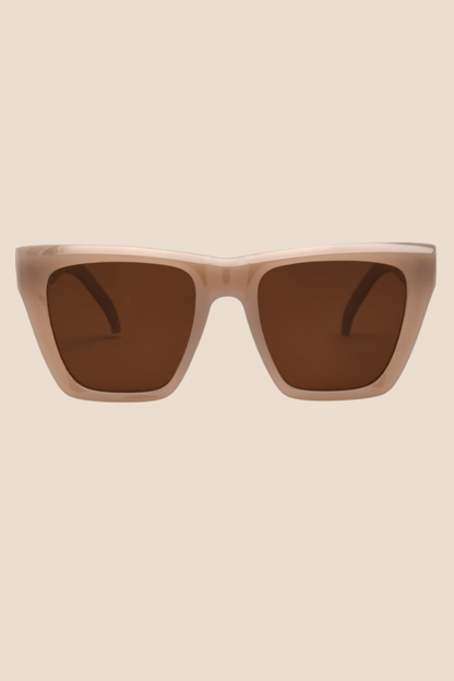 Ava Oatmeal Brown Polarized Sunglasses