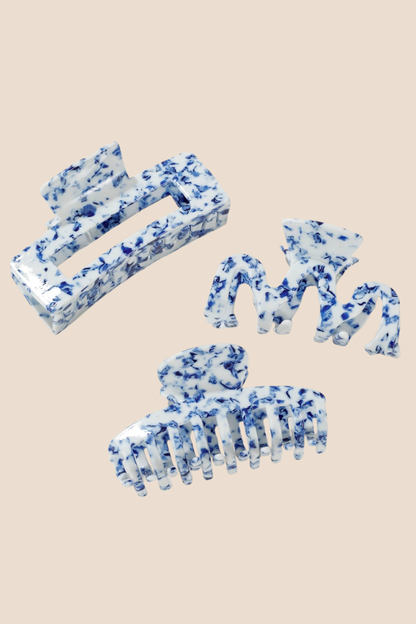 Coastal Blue Hair Clip