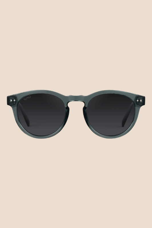 Tate Crystal Blue Frame / Black Lens Polarized Sunglasses