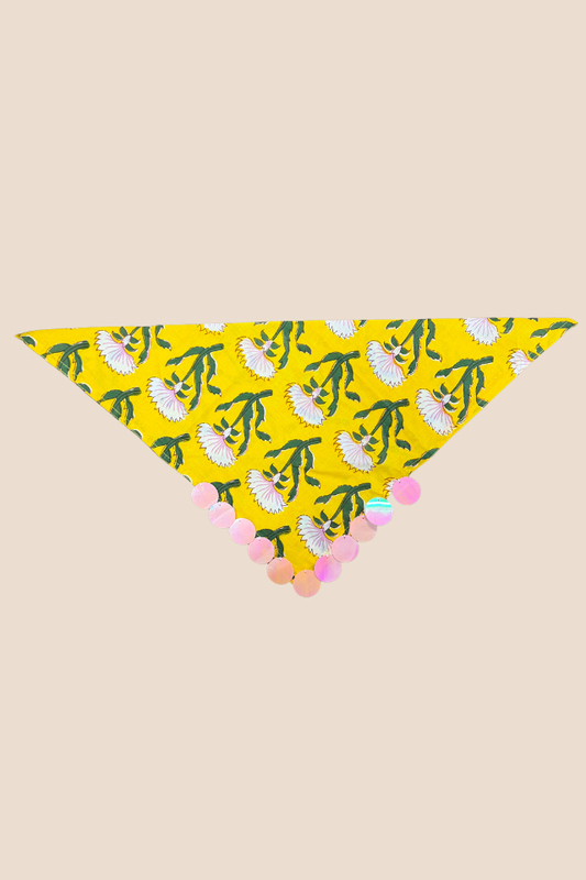 Amarillo Sequin Bandana Scarf