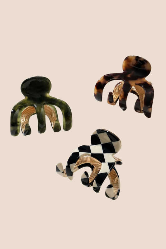 Jade Vintage Metal Hair Clip
