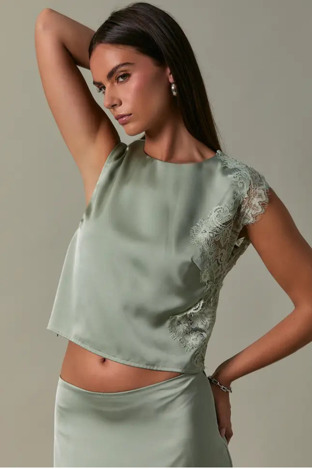 Steal the Show Green Top