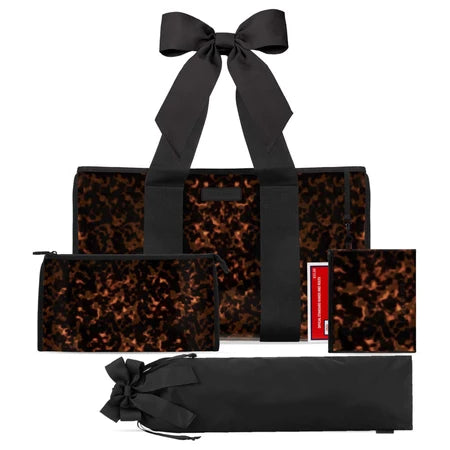 Mahjong Tortoiseshell Bow Jelly Tote Set